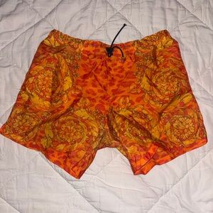 Versace Orange and Yellow Swim Shorts